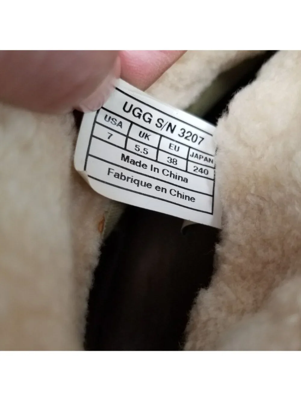 UGG Shoes Womens Size 7 Lynnea Brown Leather Shearling Wood Sole Boots *Read*